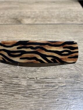 Vtg Karina Tortoise Shell Stay Tight Hair Barrette 3 Click 4 In Clasp Clip Y2K